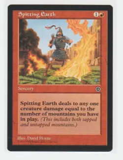 Magic the Gathering ~ MTG ~ 1x Spitting Earth ~ PORTAL II ~ M/NM - Image 1