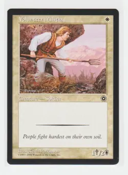 Magic the Gathering ~ MTG ~ 1x Volunteer Militia ~ PORTAL II ~ M/NM - Image 1