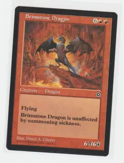 Magic the Gathering ~ MTG ~ 1x Brimstone Dragon ~ PORTAL II ~ M/NM - Image 1