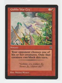 Magic the Gathering ~ MTG ~ 1x Goblin War Cry ~ PORTAL II ~ M/NM - Image 1