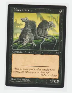 Magic the Gathering ~ MTG ~ 1x Muck Rats ~ PORTAL II ~ M/NM - Image 1