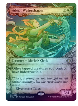 Adept Watershaper - Foil - Showcase Lorwyn Eclipsed MTG - Image 1