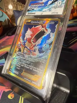 2016 POKEMON XY BREAKPOINT SECRET #123 FULL ART/GYARADOS EX ACE 10 - Image 2