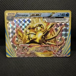 Omastar BREAK ULTRA RARE 19/124 Pokemon XY Fates Collide HOLO NM - Image 1