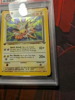 1999 POKEMON JUNGLE 1ST EDITION #4/64 JOLTEON PSA 5 - Image 5