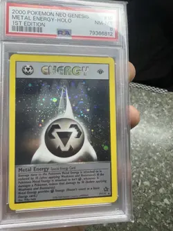 Pokemon Metal Energy Holo Neo Genesis DOUBLE SWIRL 1. Edition PSA 8 - Image 2