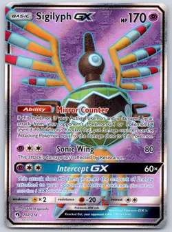 Sigilyph GX (Full Art) 202/214 (NM) - Sun & Moon: Lost Thunder - Pokemon TCG - Image 1