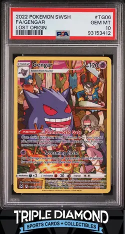 2022 Pokemon Sword & Shield Lost Origin #TG06 Gengar Full Art PSA 10 FDP35 - Image 1
