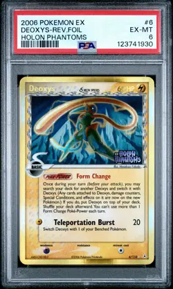 PSA 6 Deoxys EX Holon Phantoms Reverse Holo Stamp #6 Pokemon Card (2006) - Image 1