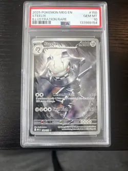 2025 POKEMON MEG EN-MEGA EVOLUTION ILLUSTRATION RARE #150 STEELIX PSA 10 - Image 1