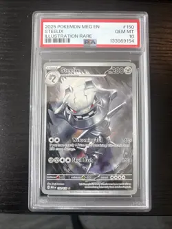 2025 POKEMON MEG EN-MEGA EVOLUTION ILLUSTRATION RARE #150 STEELIX PSA 10 - Image 2