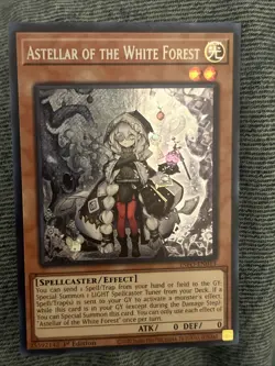 YUGIOH ASTELLAR OF THE WHITE FOREST SECRET RARE INFO-EN013 U.S PRINT - Image 1