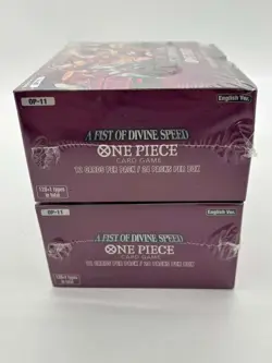 Lot of (2) One Piece English OP-11 A Fist of Divine Speed Booster Box Sealed - Image 2