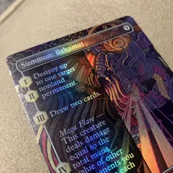 Magic the Gathering Final Fantasy Summon Bahamut Borderless Foil Card #0356 Mtg - Image 2