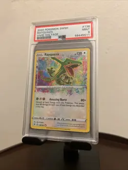 2020 Pokemon SWSH Rayquaza Vivid Voltage PSA 9 Mint Card - Image 3
