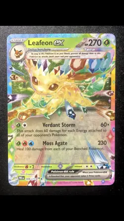 Leafeon ex 006/131 NM Double Rare Holo Prismatic Evolutions English Pokemon Card - Image 1