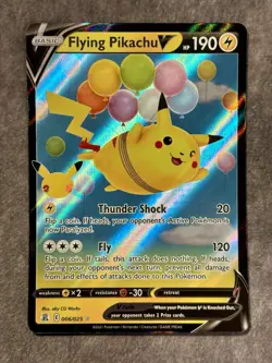 Pokemon TCG Flying Pikachu v Celebrations Holo Ultra Rare Card 006/025 - Image 1