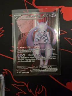 Team Rocket's Mewtwo ex 213/182 Ultra Rare Destined Rivals Pokemon Card - Image 1