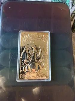 Vintage Pokemon Limited Edition 1999 Charizard 23K Gold Plated Trading Card BK - Image 1