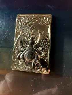 Vintage Pokemon Limited Edition 1999 Charizard 23K Gold Plated Trading Card BK - Image 3