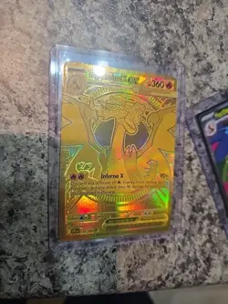 Pokemon Gold Mega Charizard X Phantasmal Flames Card - Image 1