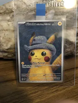 Pikachu with Grey Felt Hat SVP 085 Van Gogh Promo Card G2U - Image 1