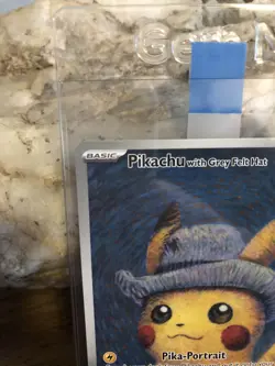 Pikachu with Grey Felt Hat SVP 085 Van Gogh Promo Card G2U - Image 2