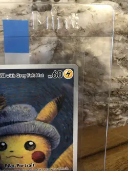 Pikachu with Grey Felt Hat SVP 085 Van Gogh Promo Card G2U - Image 3