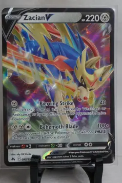 Zacian V 095/159 Holo Ultra Rare Crown Zenith Pokemon Card NM - Image 1