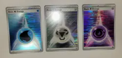 Pokemon Holo Energy 3 Card Lot (water, metal, phychic) - Image 1