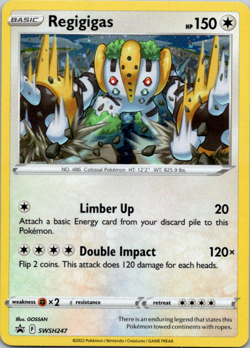 Regigigas - SWSH247 - Pokemon Sword & Shield Promo Ultra Rare Holo Card NM - Image 1
