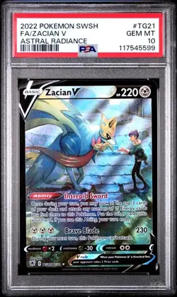 Zacian V #TG21 Astral Radiance PSA 10 Pokemon Card - Image 1