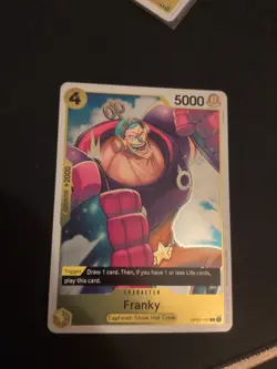 4 x Franky OP07-107 Holo Foil One Piece TCG Game Card NM - Image 1