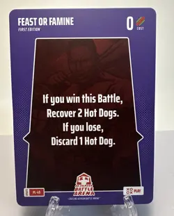 Feast Of Famine 2025 Bo Jackson Battle Arena Alpha Update Play Card #PL-49 - Image 1