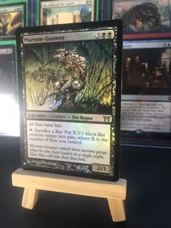 FOIL Marrow-Gnawer - Rare- Legendary Rat - MB1- Near Mint + Magic MTG Card - Image 2