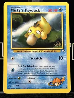 Misty's Psyduck W Stamp 54/132 Wotc Promo Pokemon Card - Image 3