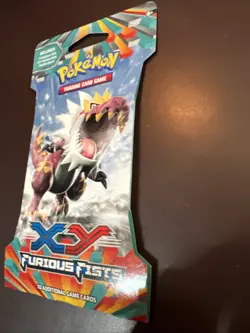 2014 Pokemon XY FURIOUS FISTS (TYRANTRUM) Blister Pack (10 Cards) Factory Sealed - Image 4