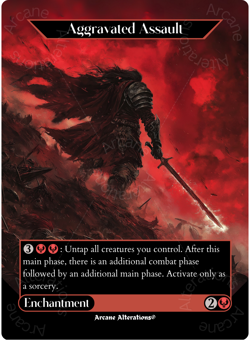Aggravated Assault - Full Art Altered Art Custom Proxy Cards - Image 1