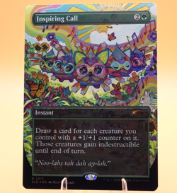 Inspiring Call | #2313 | Rare | Borderless Rainbow Foil | Furby | Secret Lair - Image 1