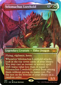 MTG VELOMACHUS LOREHOLD BORDERLESS FOIL Strixhaven: School of Mages NM - Image 1