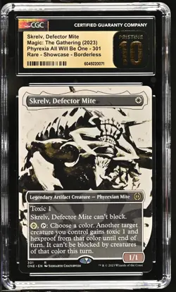 SKRELV, DEFECTOR MITE Phyrexia One Borderless Ichor Rare CGC Pristine 10 MTG EDH - Image 1