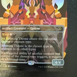 MTG Roaming Throne (Borderless) [The Lost Caverns of Ixalan] Near Mint Magic - Image 4