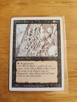Wall of Bone - Revised - MTG Magic - Common - Black Creature - Image 1