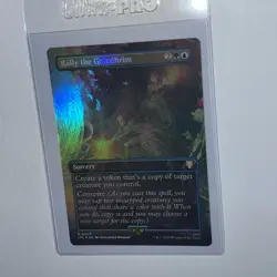 Rally the Galadhrim 0499 Borderless Foil Rare Lord of the Rings MTG Near Mint - Image 2