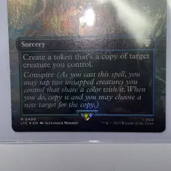 Rally the Galadhrim 0499 Borderless Foil Rare Lord of the Rings MTG Near Mint - Image 3