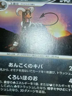 HP Houndoom DPBP#287 Moonlit Pursuit Heavily Played Japanese Pokemon 2007 - Image 5