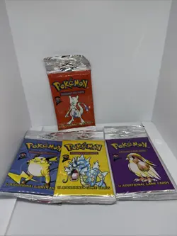 1999 pokemon base set 2. All arts total of 4 packs - Image 1