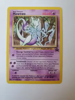 Mewtwo Promo 12 Vintage Pokemon WoTC (12/53) LP - Image 1