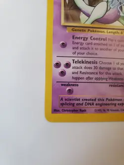 Mewtwo Promo 12 Vintage Pokemon WoTC (12/53) LP - Image 2