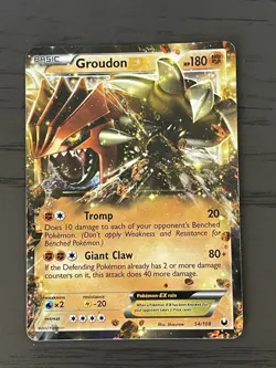 Pokemon Groudon EX 54/108 Black & White Dark Explorers Ultra Rare LP - Image 1